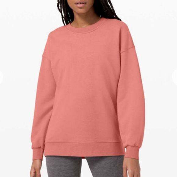 Lululemon Tops - Lululemon Perfectly OversizedCrewneck Sweatshirt Pink L/XL